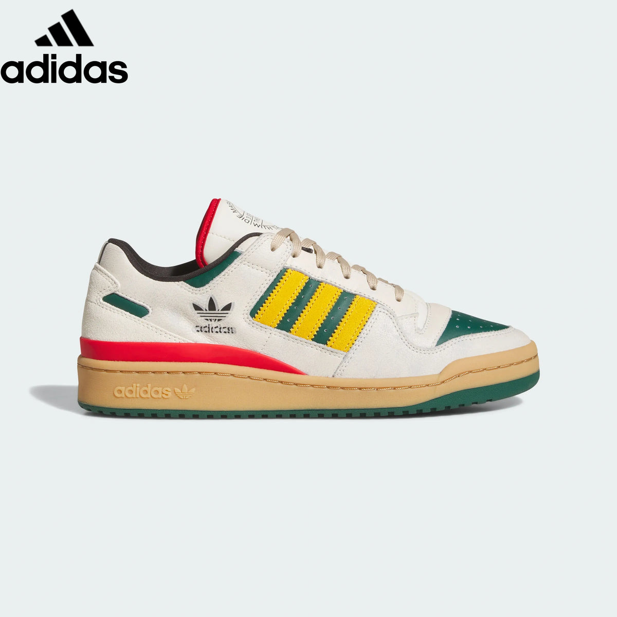Adidas Forum Low Off White Yellow Green Unisex Sneakers