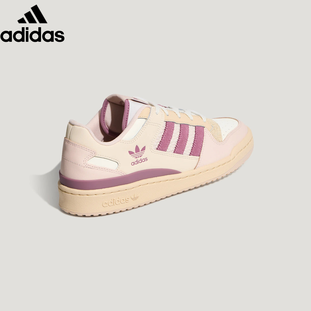 Adidas Forum Low Cream Pink Purple Unisex Sneakers