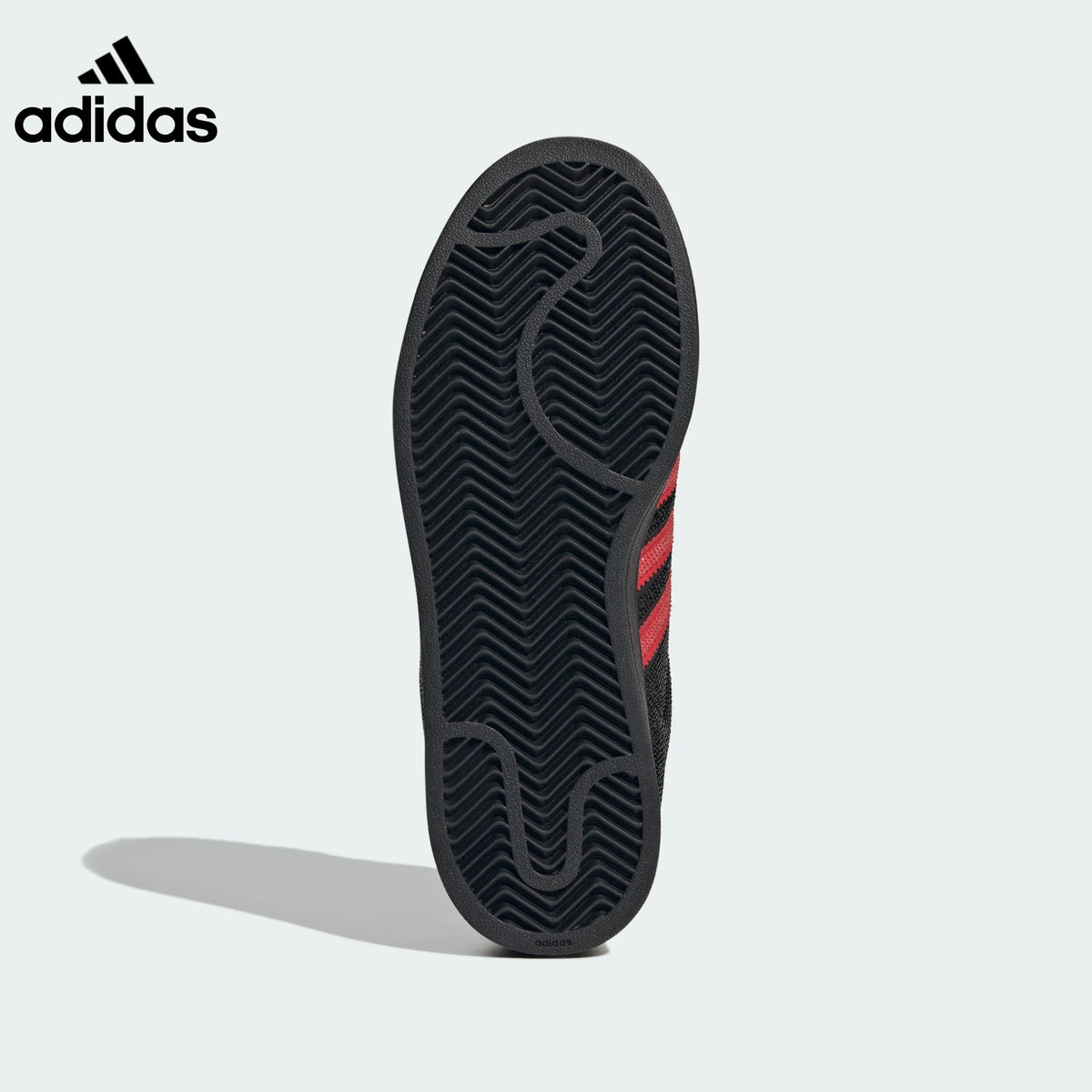 adidas Superstar Black Red Rhinestone Sneakers