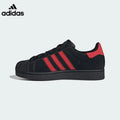 adidas Superstar Black Red Rhinestone Sneakers