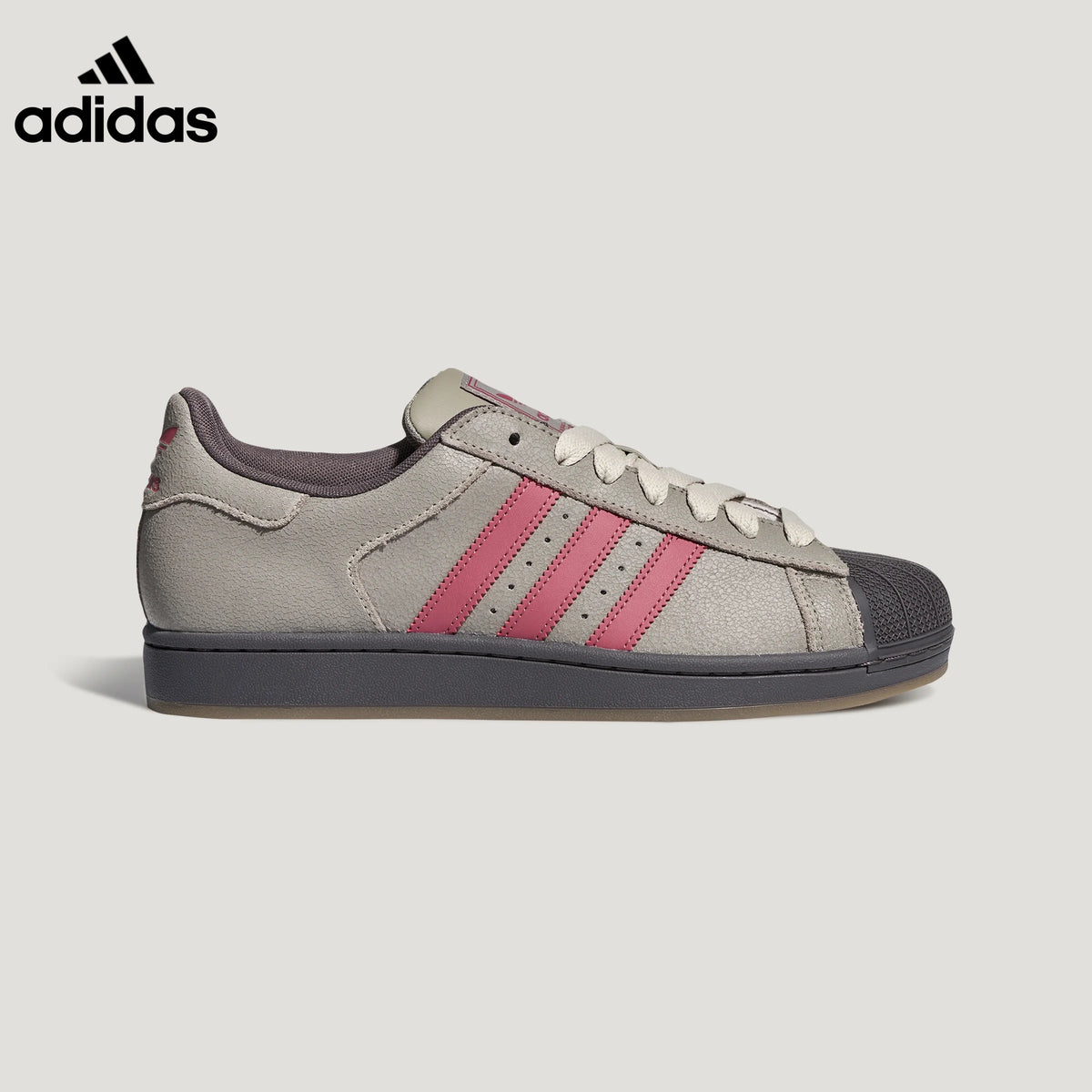 adidas Superstar Gray Pink Sneakers