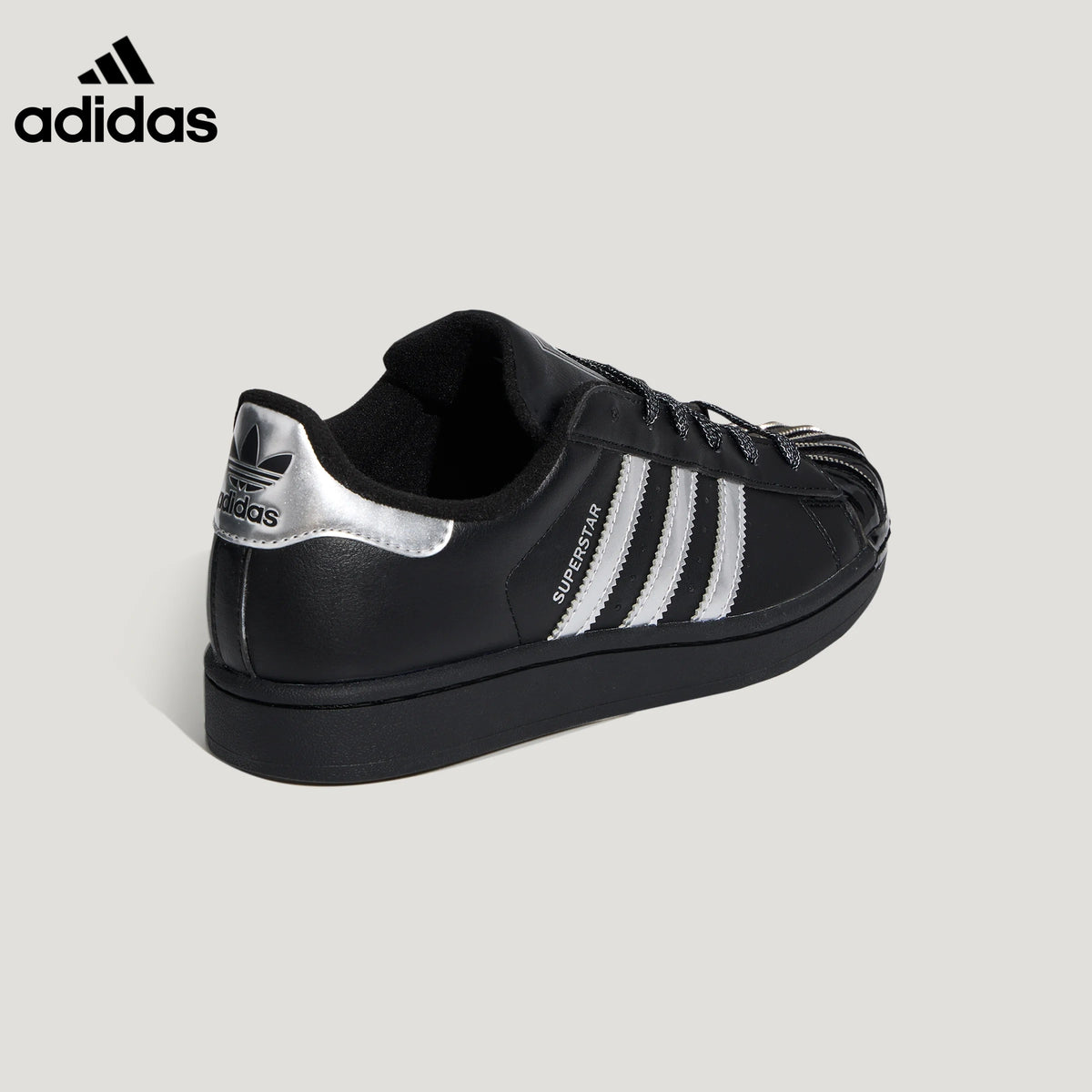 adidas Superstar Black Silver Sneakers adidas originals classic shoes