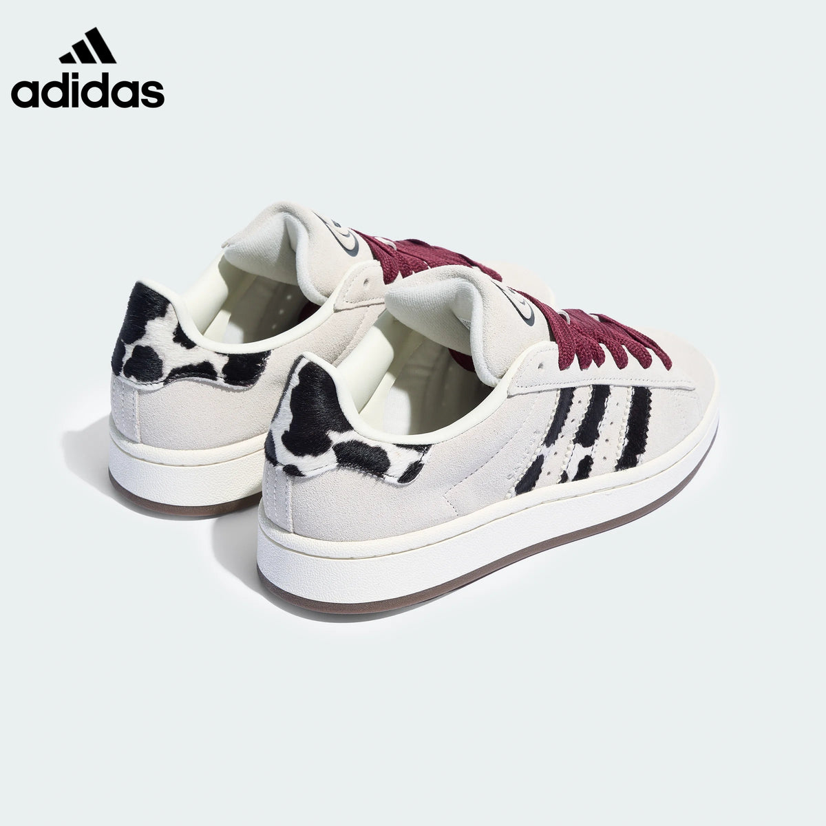 adidas Campus 00s Cream Cow Print Sneakers adidas originals classic shoes