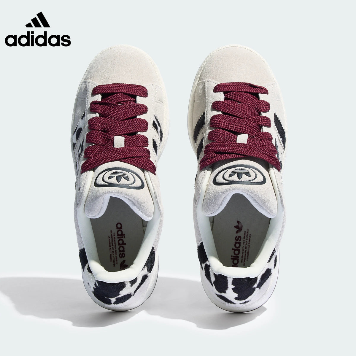 adidas Campus 00s Cream Cow Print Sneakers adidas originals classic shoes