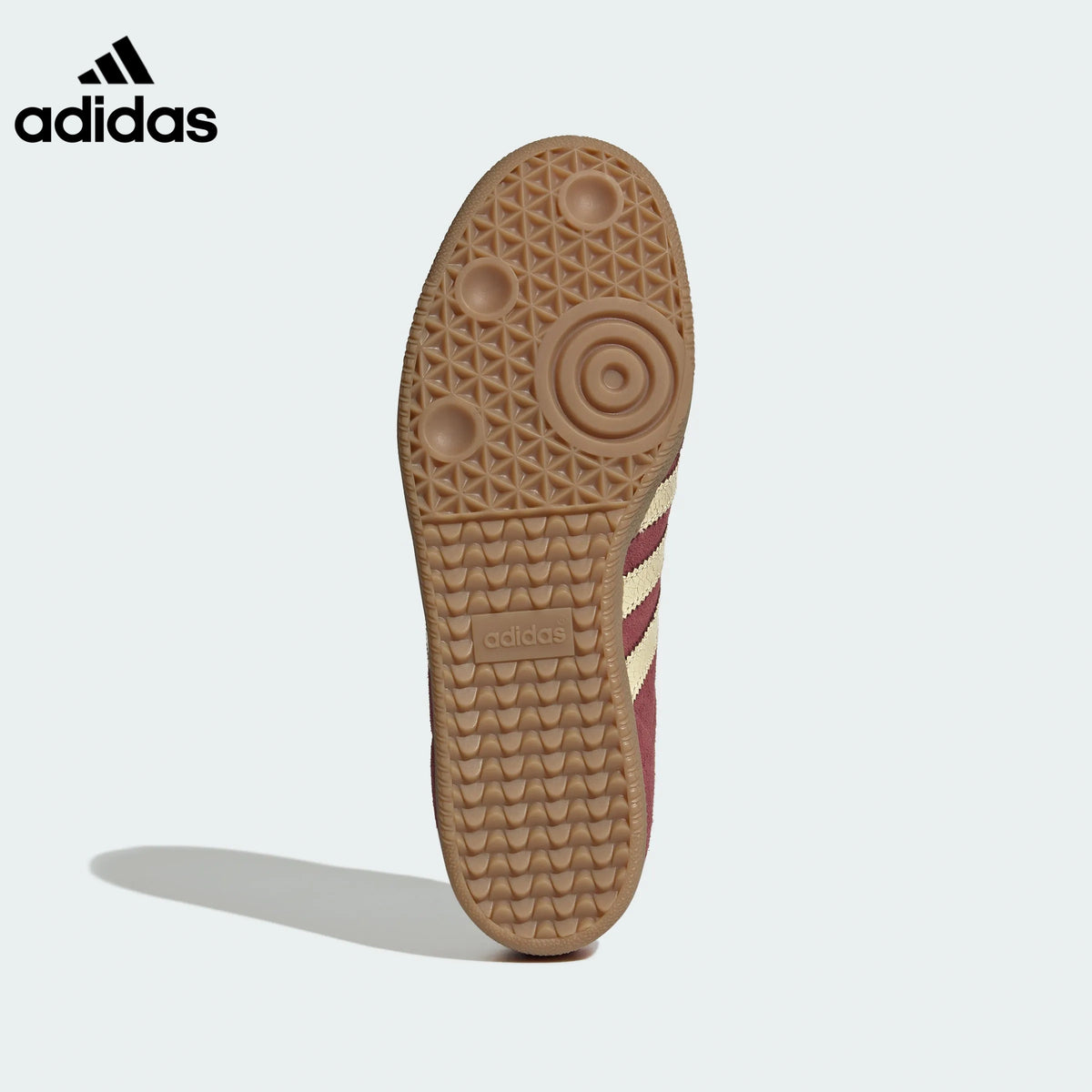 adidas Samba OG Sneakers – Maroon and Cream Cracked Leather