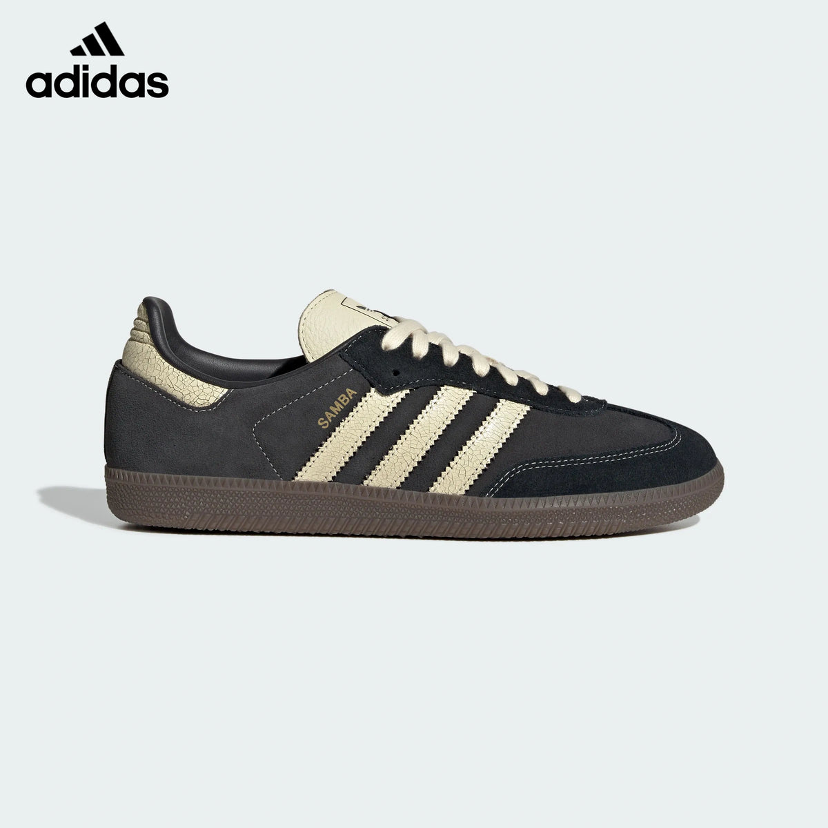 adidas samba  women's shoes  men's samba sneakers Black Cream Gum Sneakers