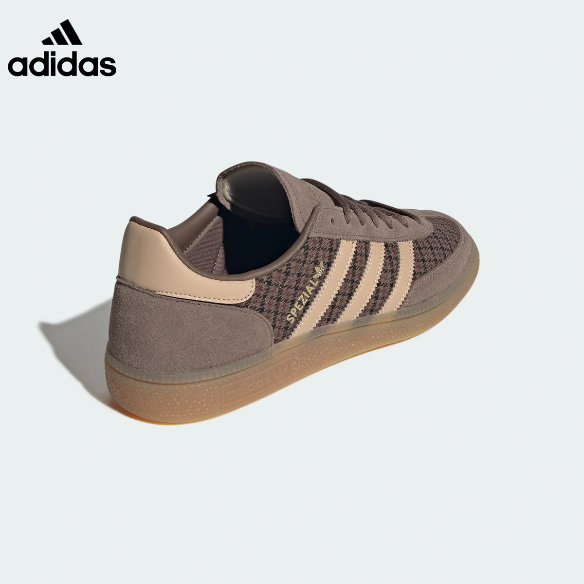 adidas handball women's shoes  men's Handball Spezial sneakers Brown Plaid Gum Sole Sneakers