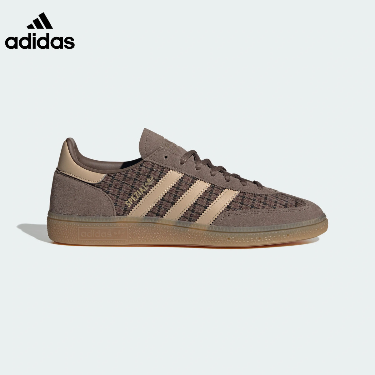 adidas handball women's shoes  men's Handball Spezial sneakers Brown Plaid Gum Sole Sneakers