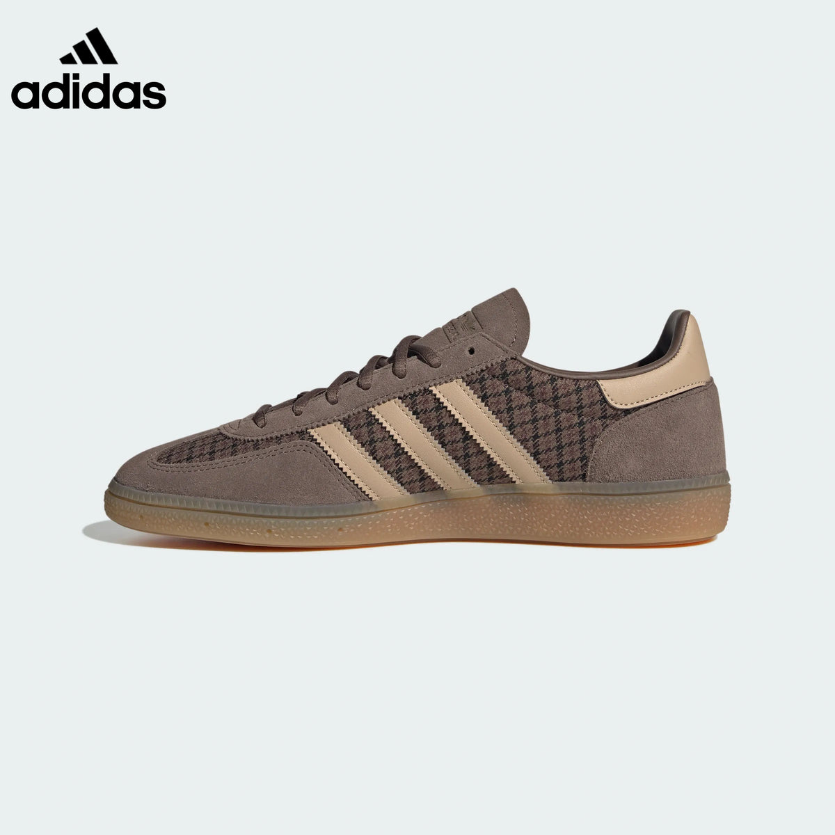 adidas handball women's shoes  men's Handball Spezial sneakers Brown Plaid Gum Sole Sneakers