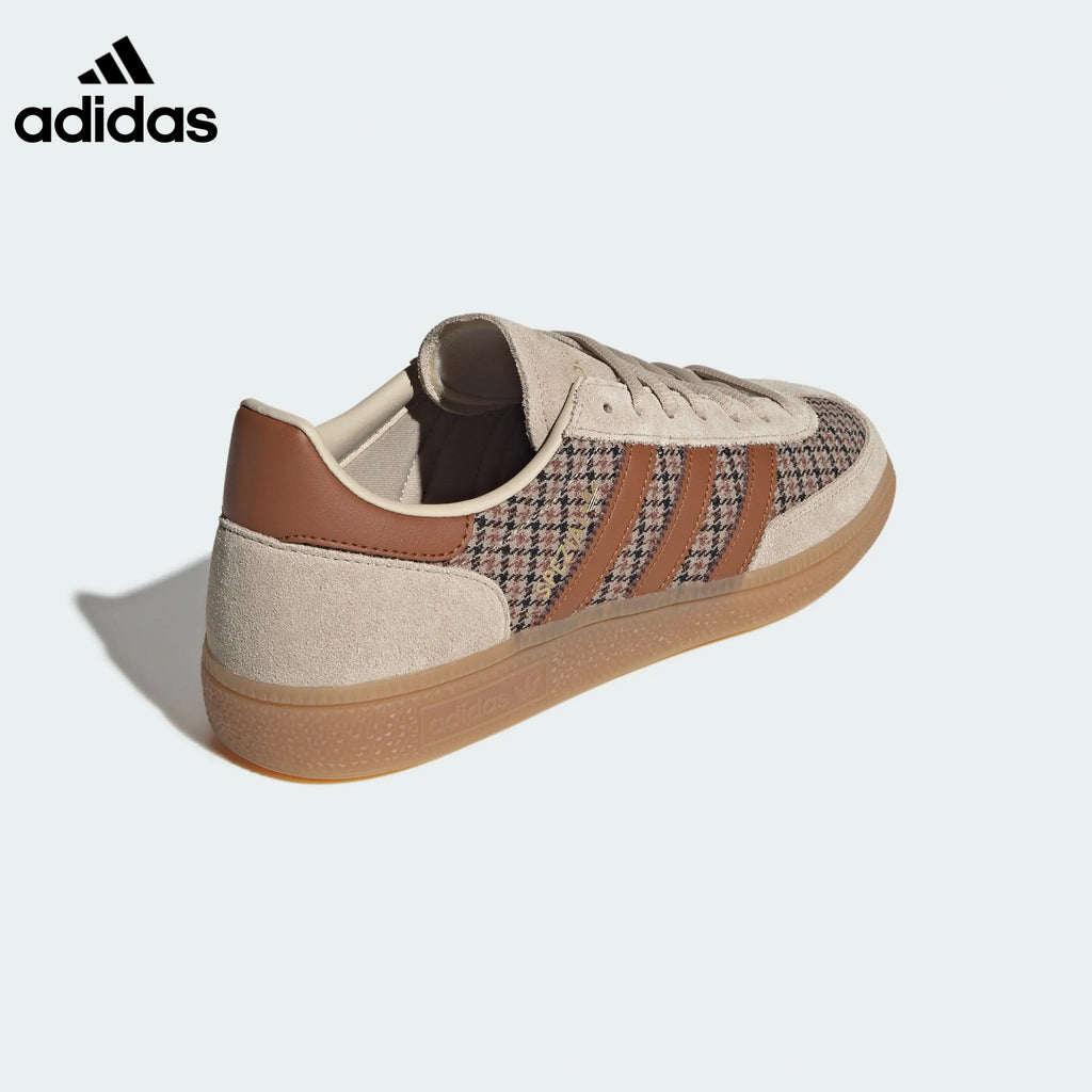 adidas handball women's shoes  men's handball sneakers Spezial Gazelle Beige Plaid Gum Sole Sneakers
