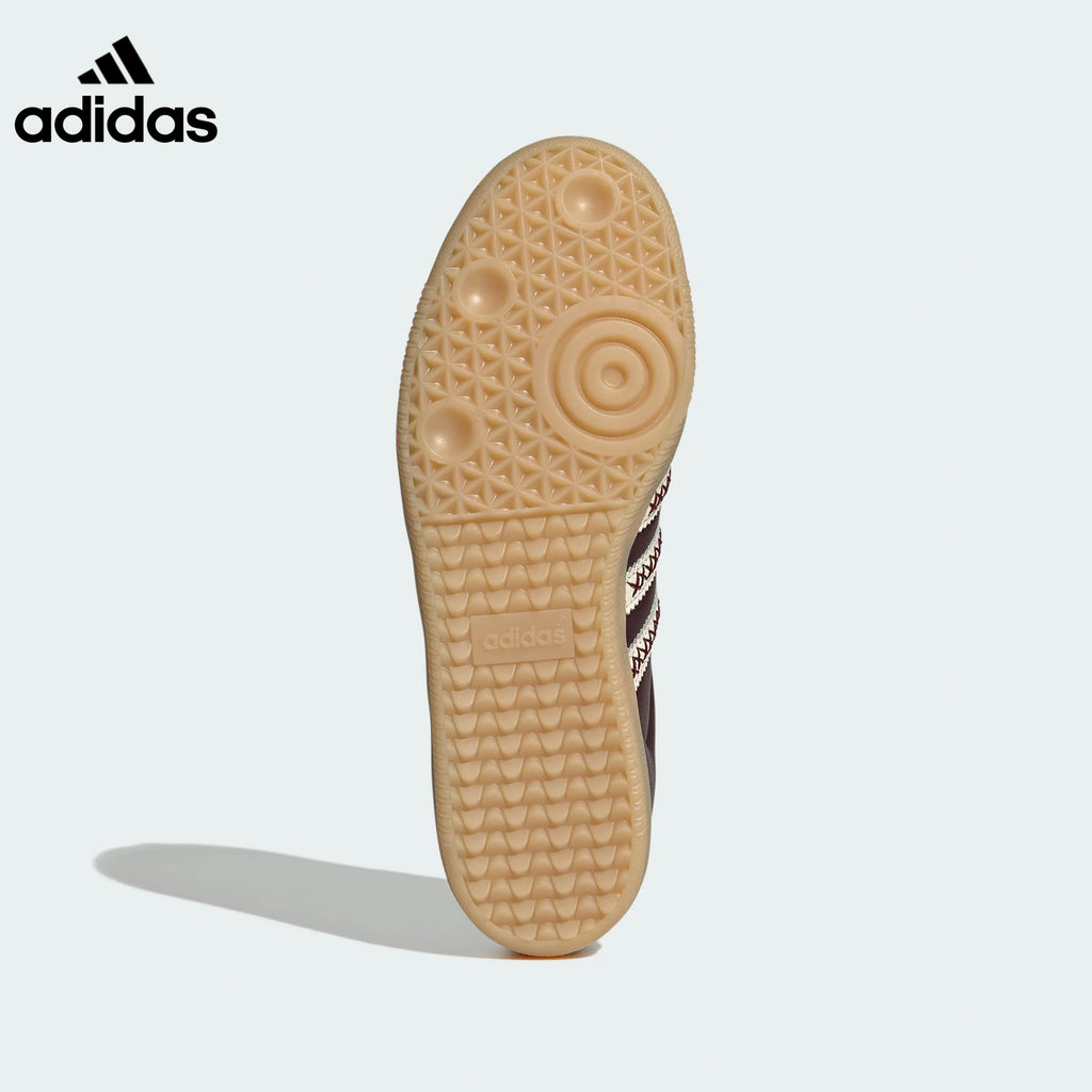 adidas Samba OG Sneakers – Burgundy with White Stitching