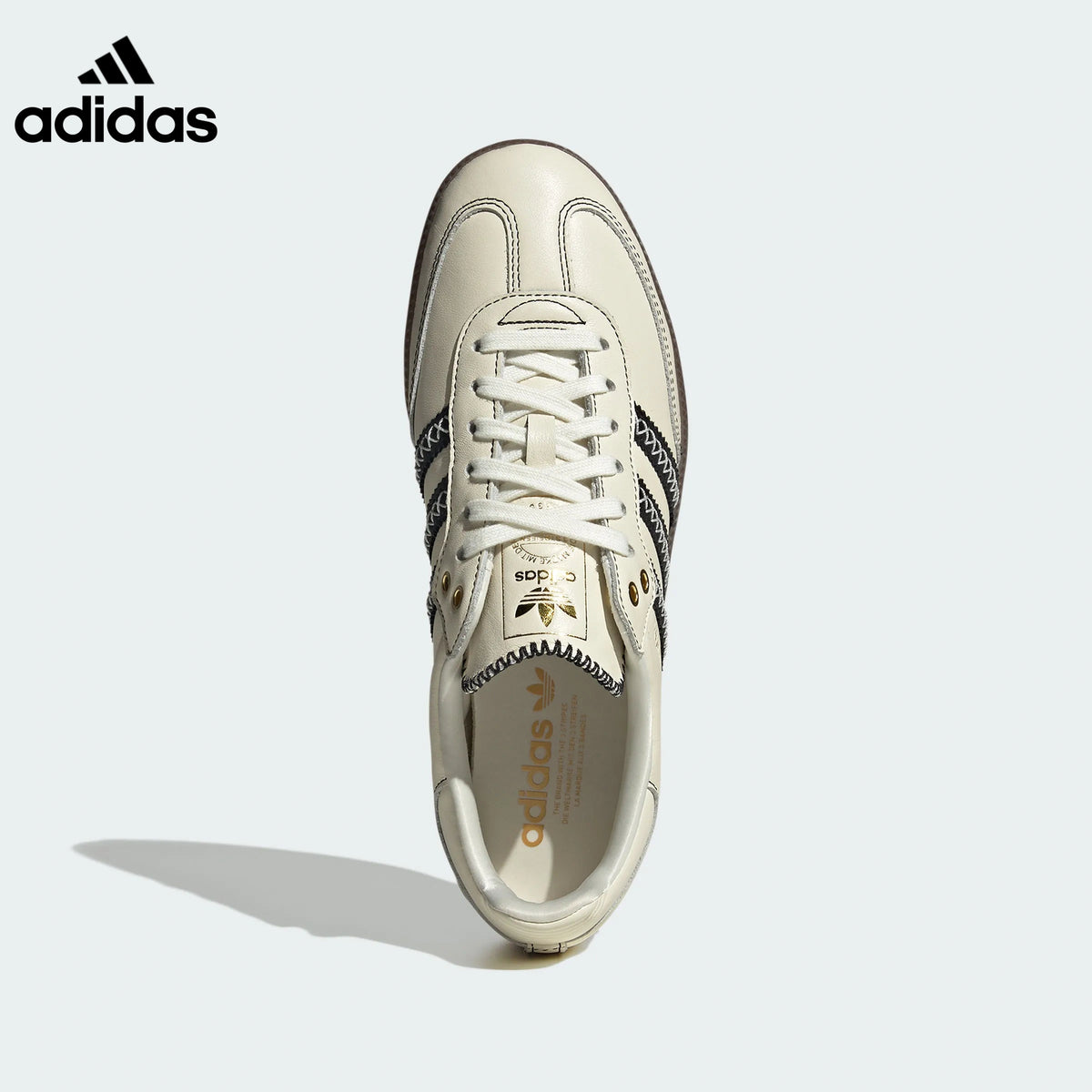 adidas Samba OG Sneakers – Cream with Black Stitching
