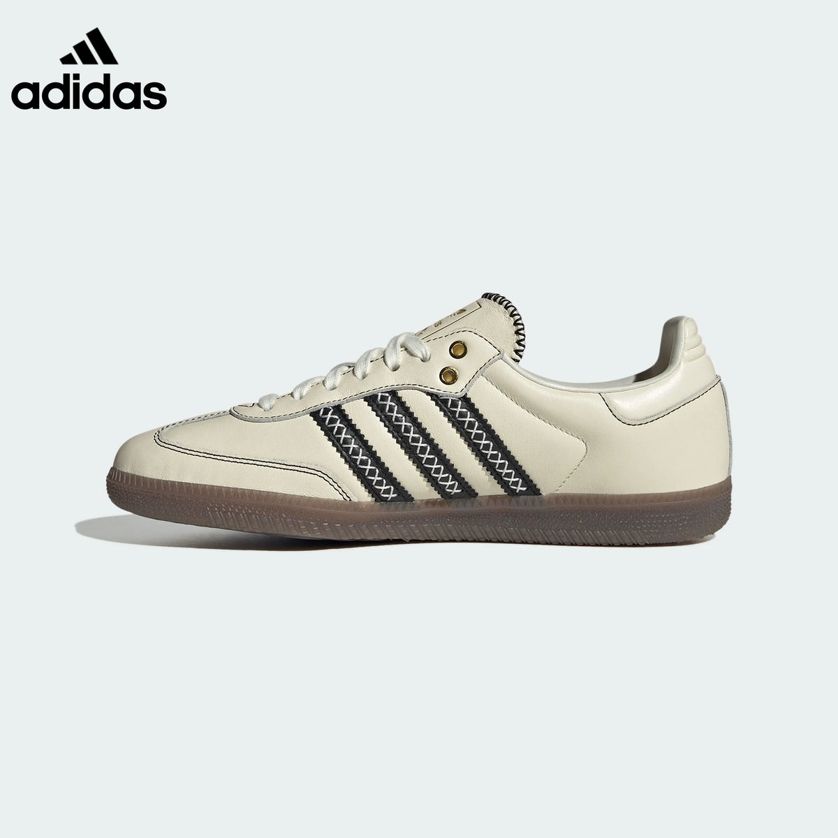 adidas Samba OG Sneakers – Cream with Black Stitching