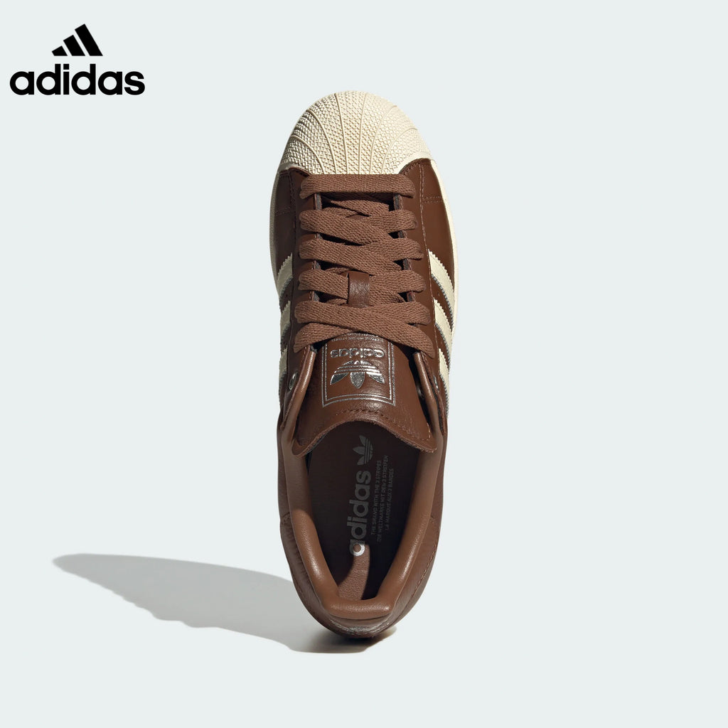 adidas Superstar Brown Cream Sneakers