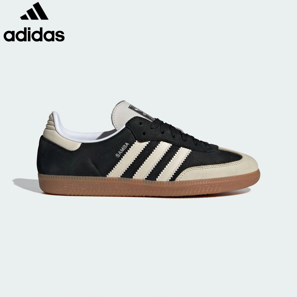 Adidas  samba  women's shoes  men's samba sneakers  Black Cream Unisex Sneakers