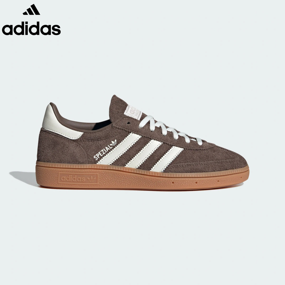 adidas  samba  women's shoes  men's samba sneakers  Handball Spezial Brown White Retro Sneakers
