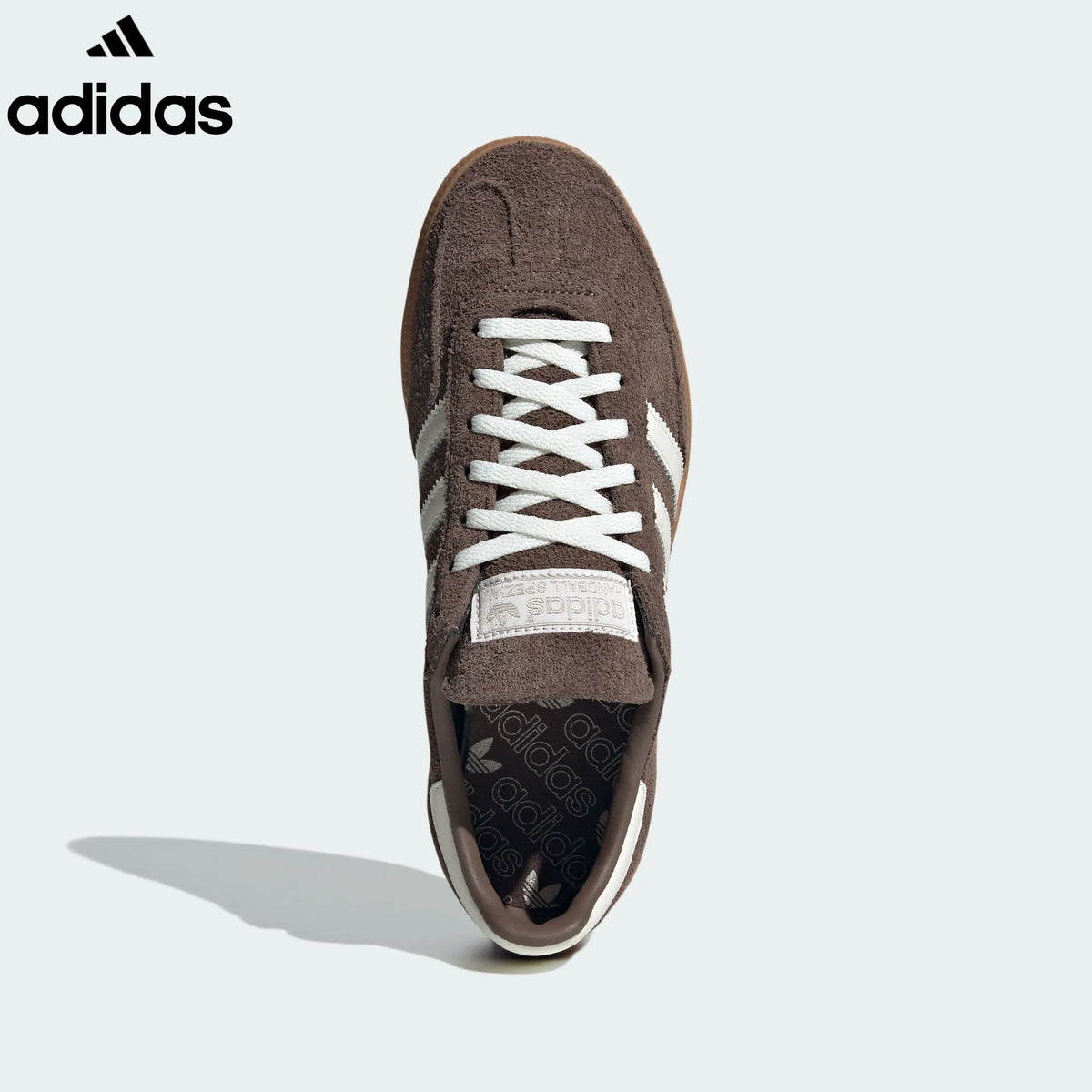adidas  samba  women's shoes  men's samba sneakers  Handball Spezial Brown White Retro Sneakers