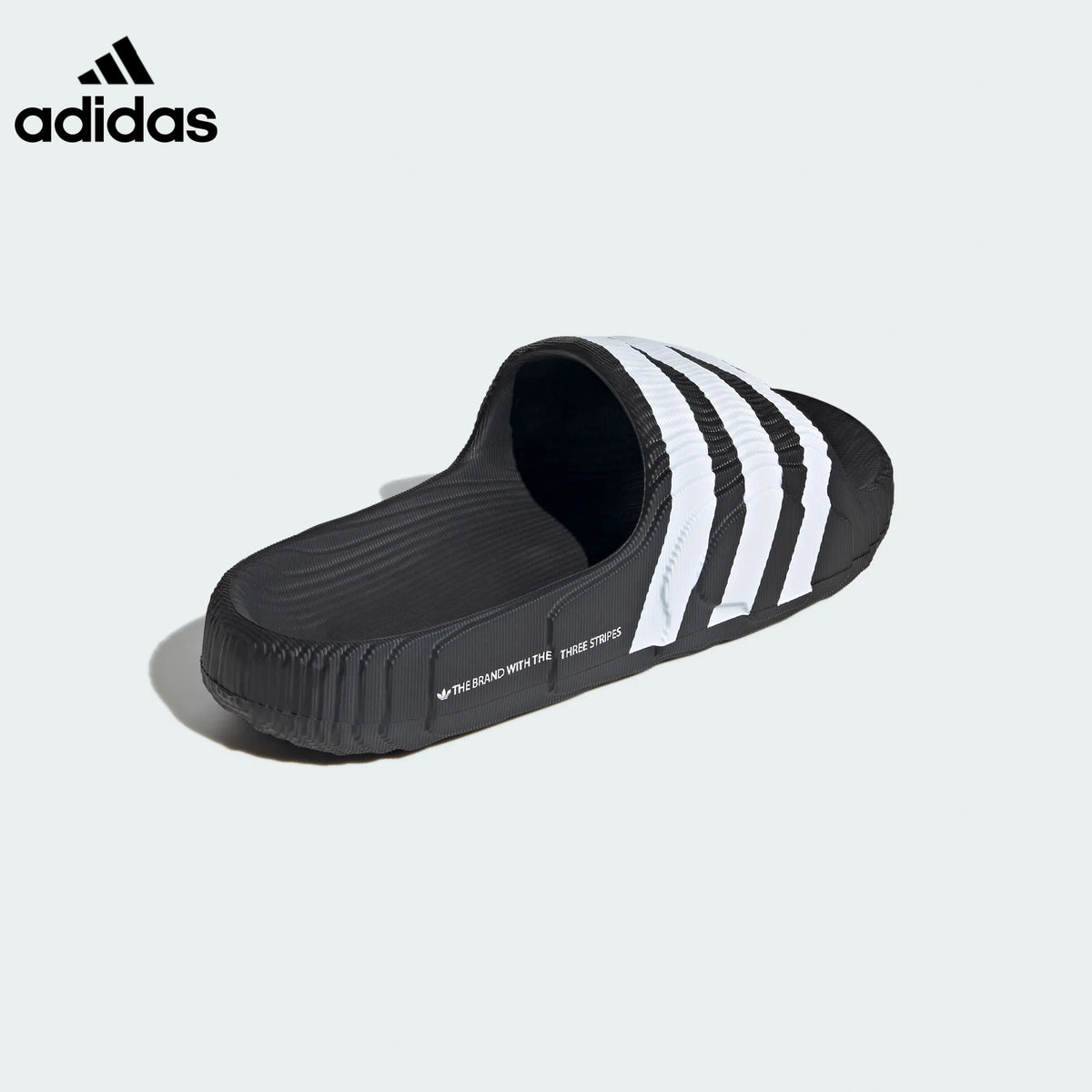 adidas Adilette 22 Slides – Black with White Stripes