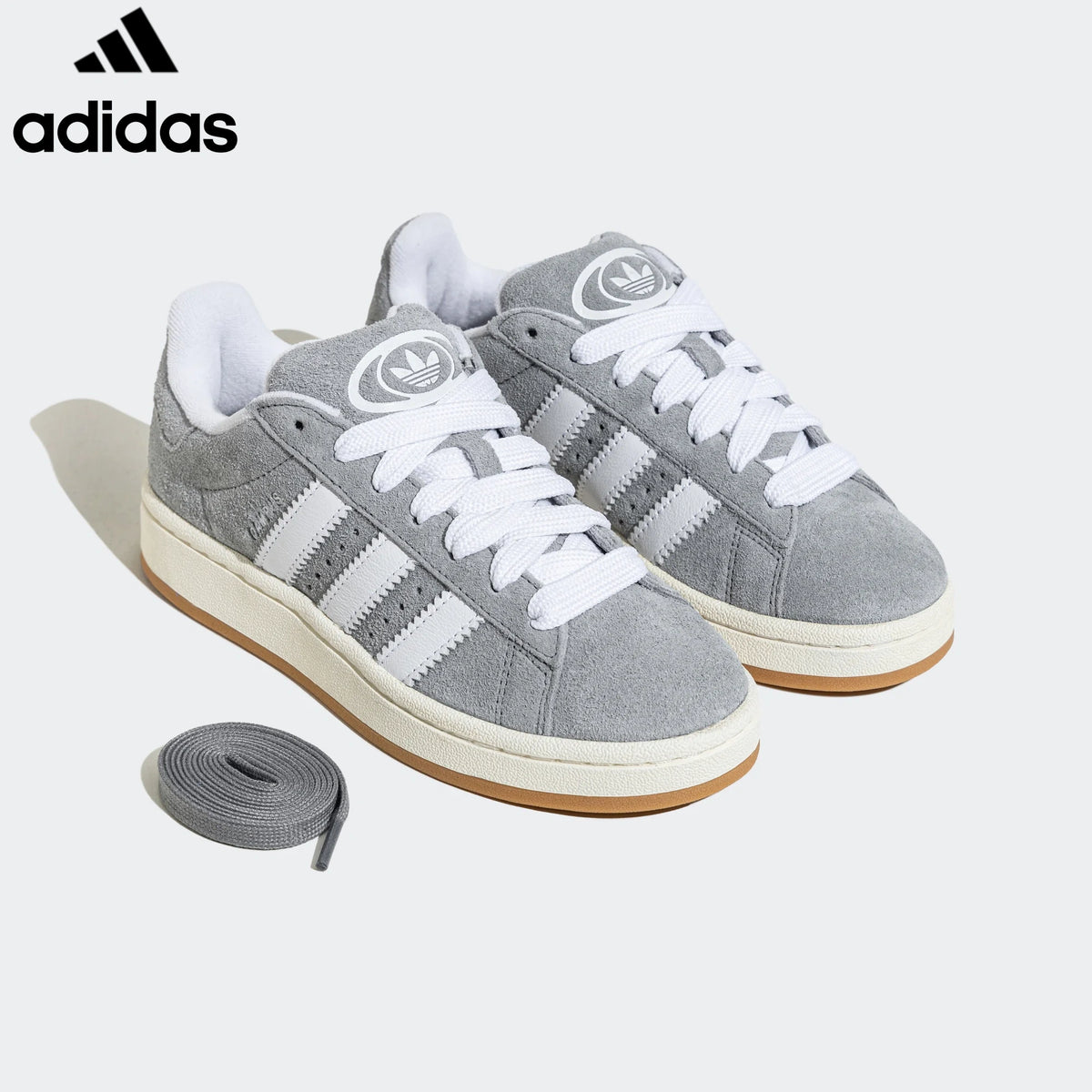 Adidas Campus 00s Grey White Suede Unisex Sneakers