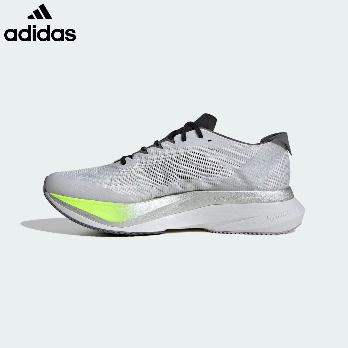 Adidas Adizero Boston 12 Gray Red Lime Unisex Running Shoes