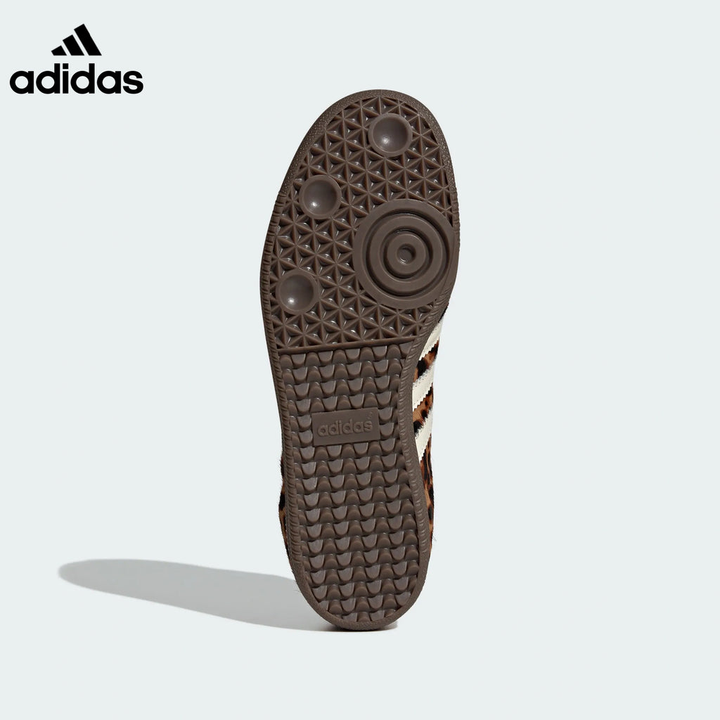 adidas Samba OG Leopard-Print Sneakers – Cream