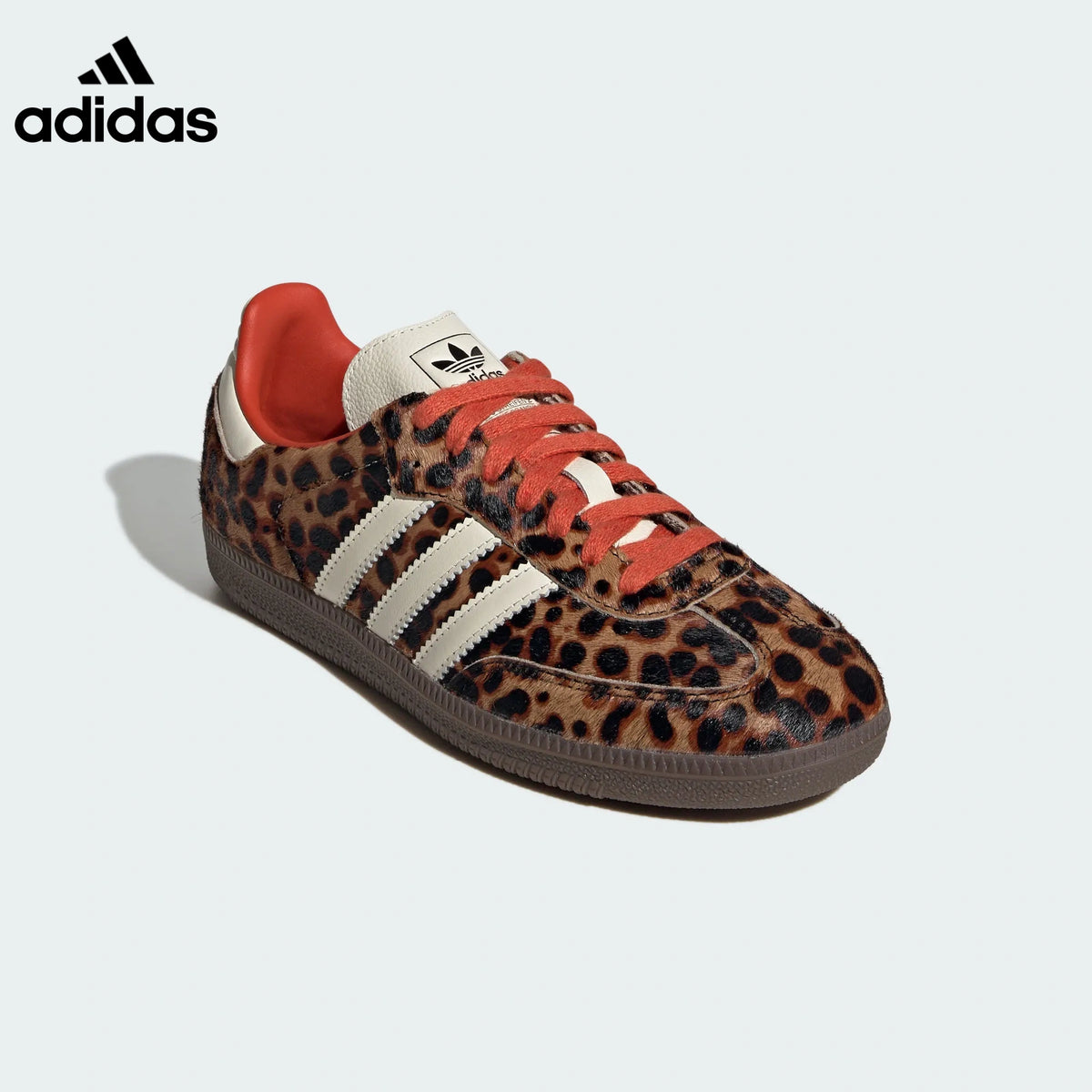 adidas Samba OG Leopard-Print Sneakers – Cream