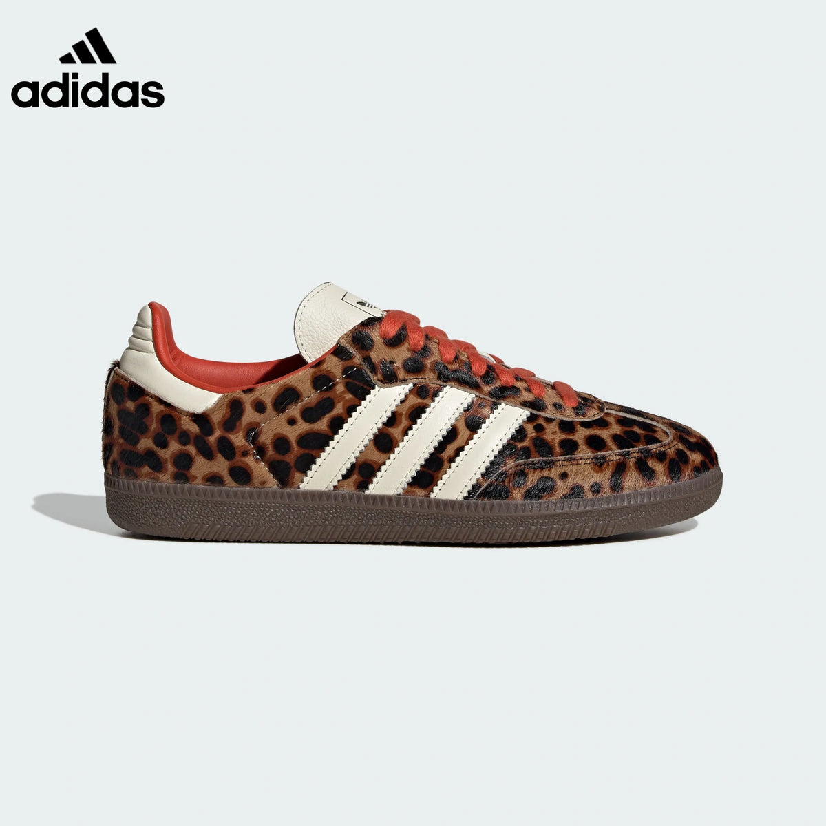 adidas Samba OG Leopard-Print Sneakers – Cream