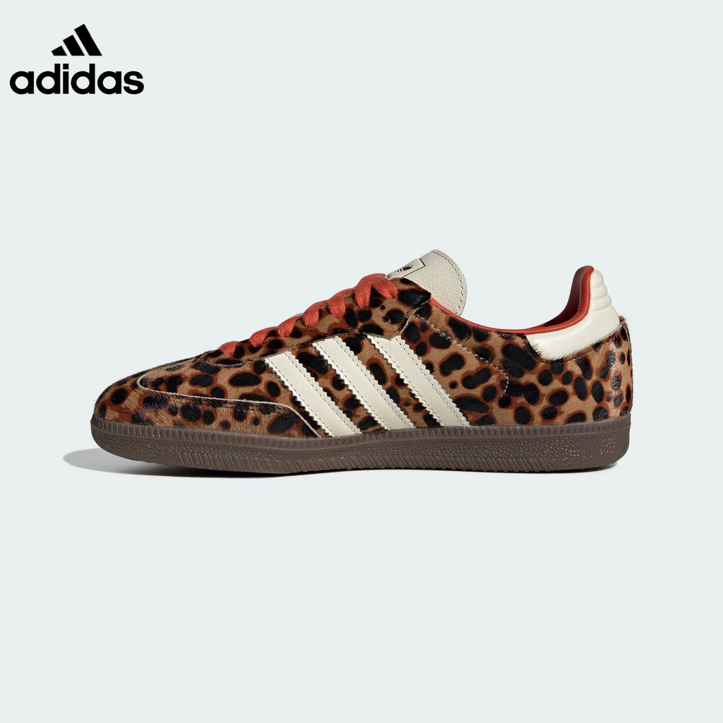 adidas Samba OG Leopard-Print Sneakers – Cream