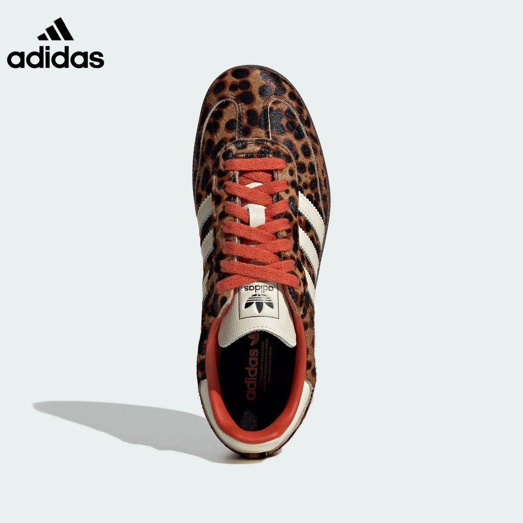 adidas Samba OG Leopard-Print Sneakers – Cream