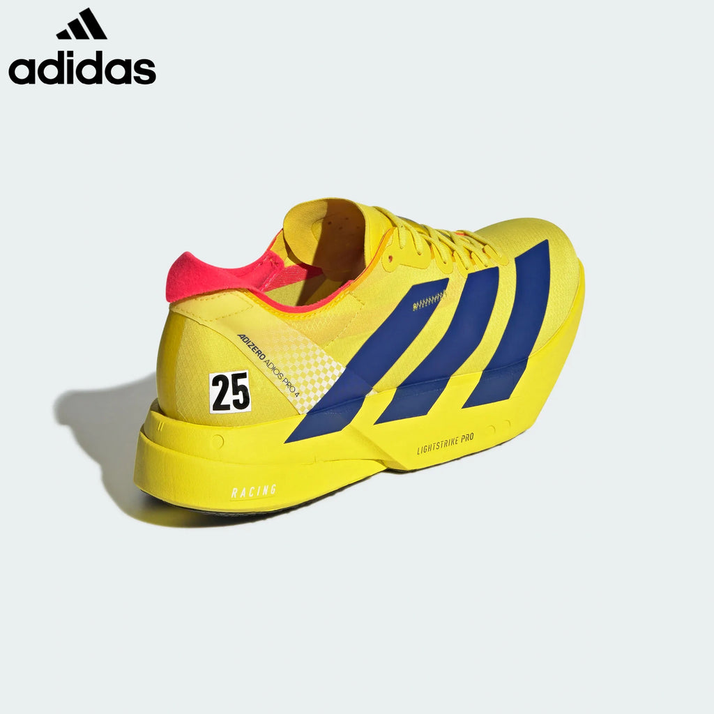 Adidas Adizero Adios Pro 4 Yellow Blue Unisex Running Shoes