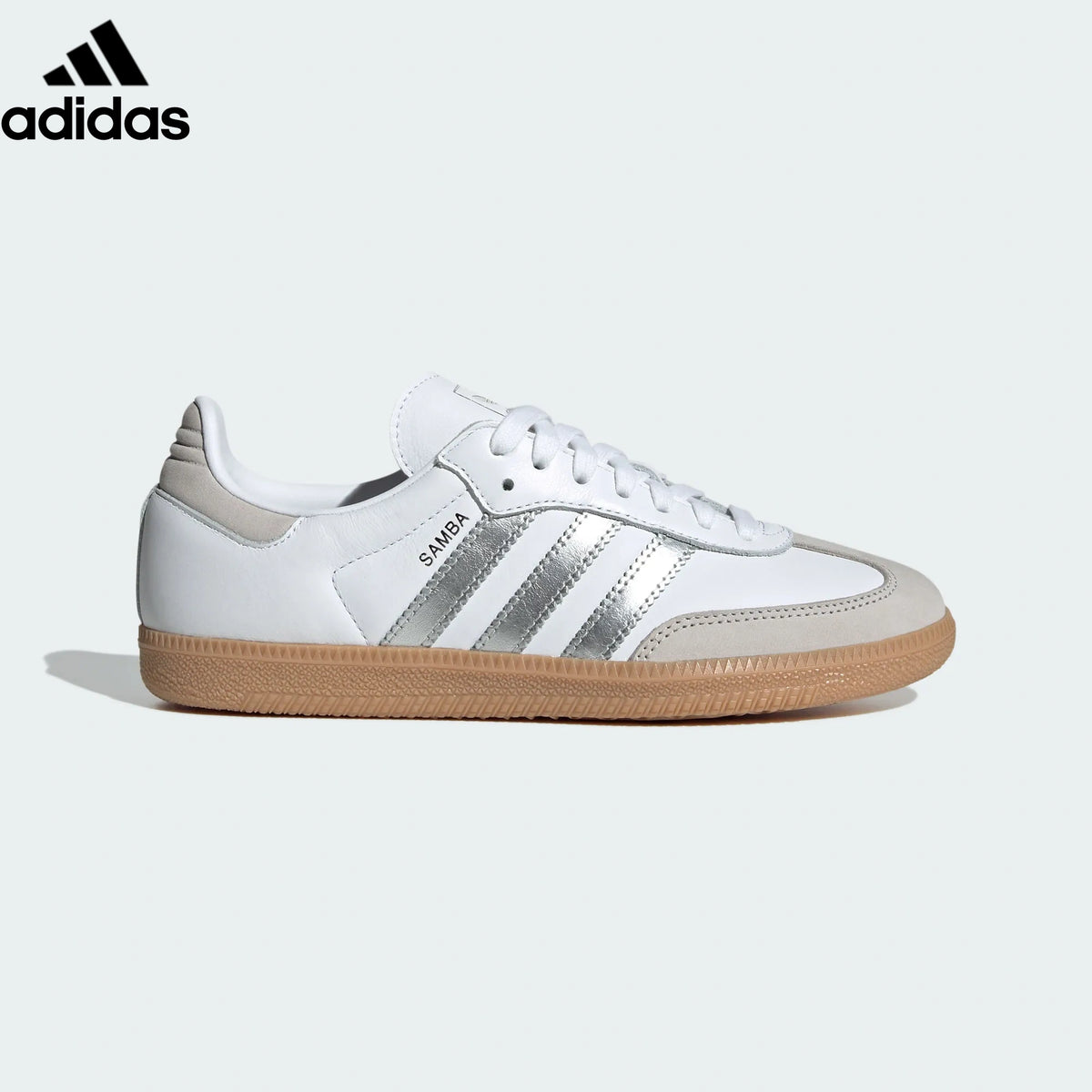 Adidas  samba  women's shoes  men's samba sneakers Samba OG Sneakers – White/Silver | Unisex
