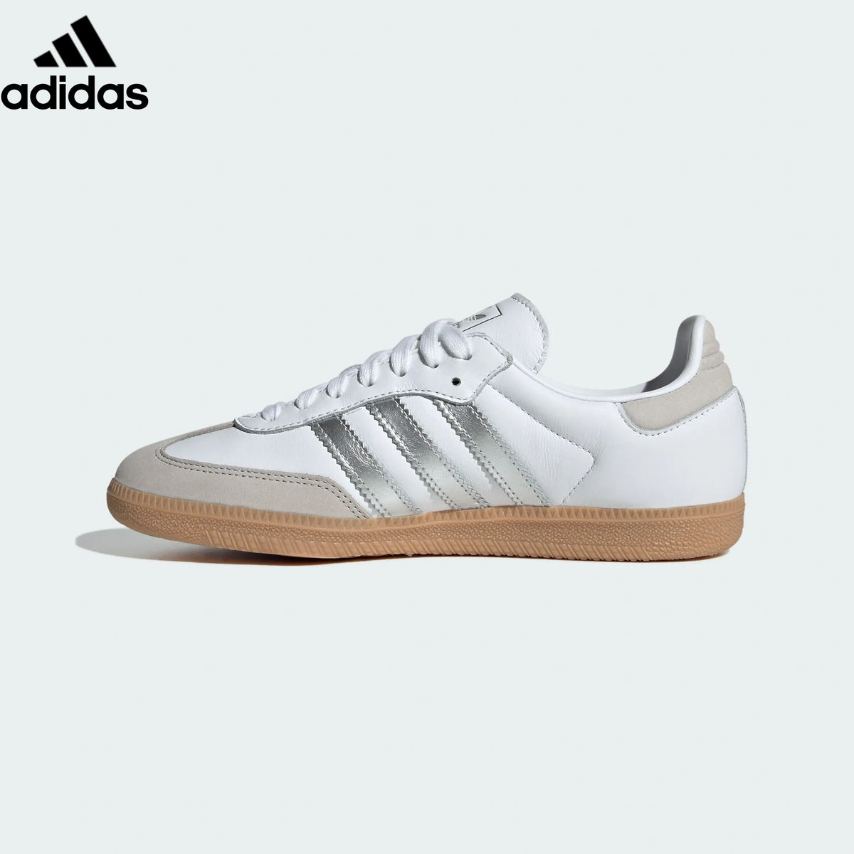 Adidas  samba  women's shoes  men's samba sneakers Samba OG Sneakers – White/Silver | Unisex